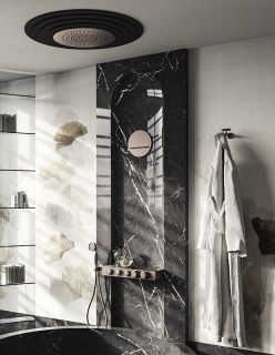 Каскадный верхний душ Gessi Cascata 65295.707 20 см чёрный